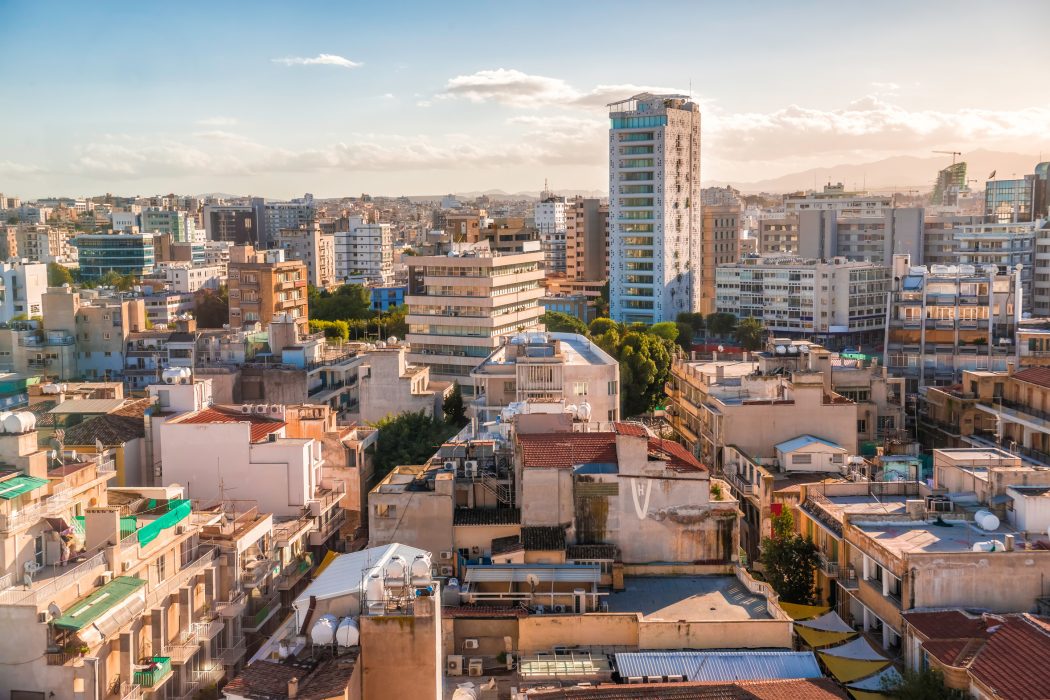 									Aerial view of Nicosia city, Cyprus									